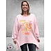 NC Sweater met Statement PEACE Roze